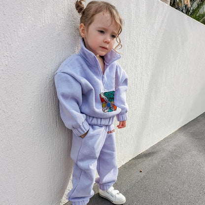 Baby Clothing Sets Half-Zip Fleece Jacket Pants