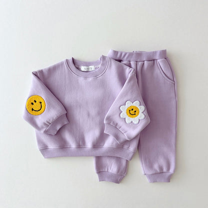 Baby Clothes Set Fleece Sweatshirt Pant