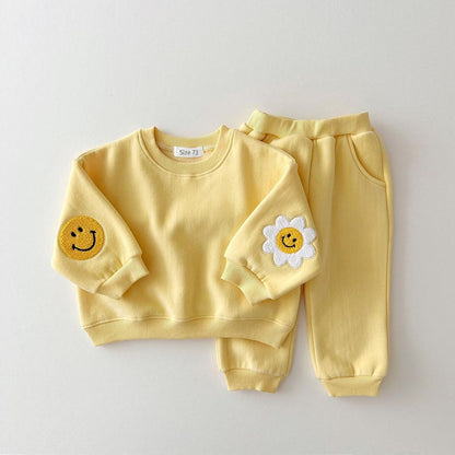 Baby Clothes Set Fleece Sweatshirt Pant